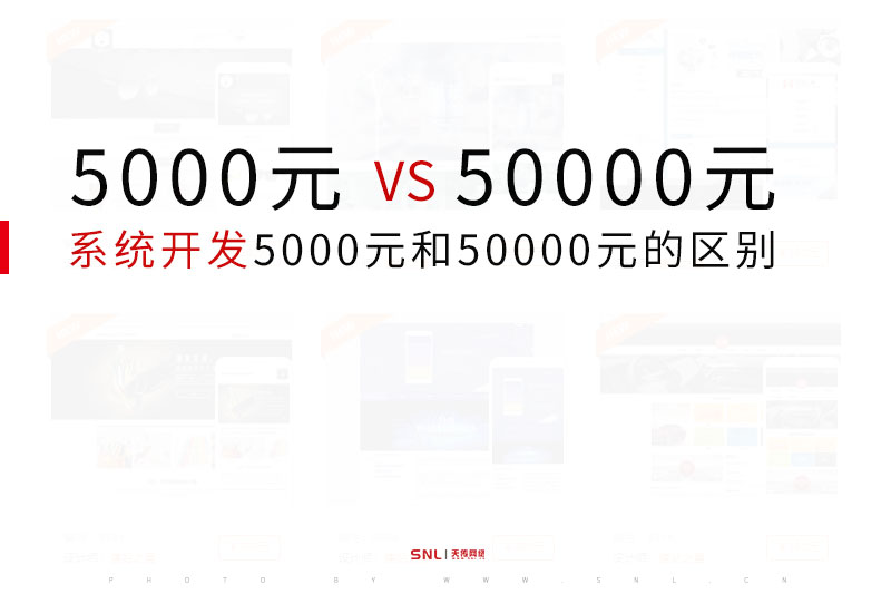 系統(tǒng)開發(fā)5000元和50000元方案的區(qū)別