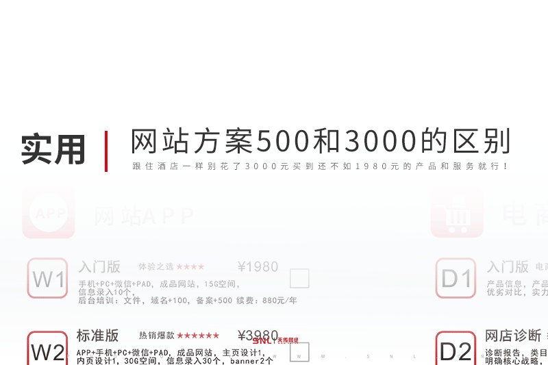 新開公司網(wǎng)站建設(shè)方案500元和3000元的區(qū)別