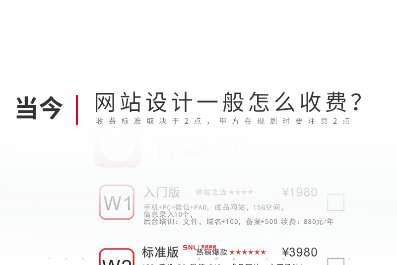 網(wǎng)站設(shè)計一般怎么收費？