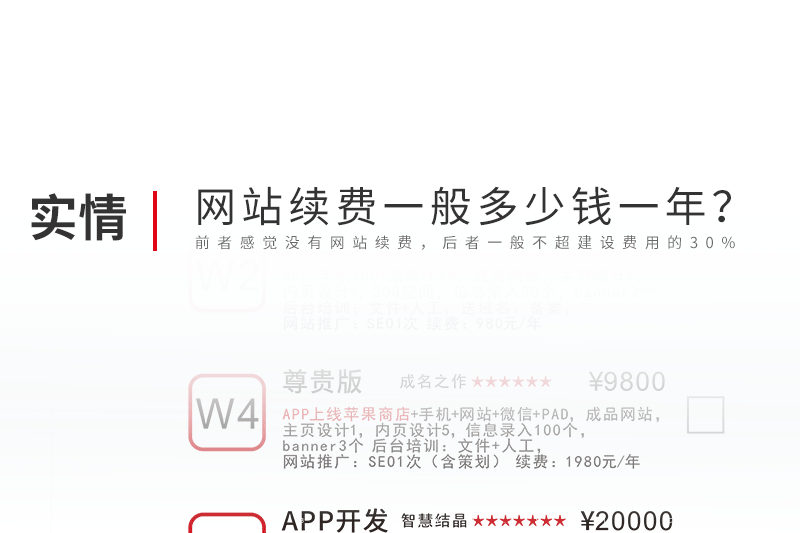 網(wǎng)站續(xù)費(fèi)一般多少錢一年？