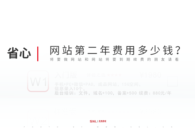 網站第二年費用