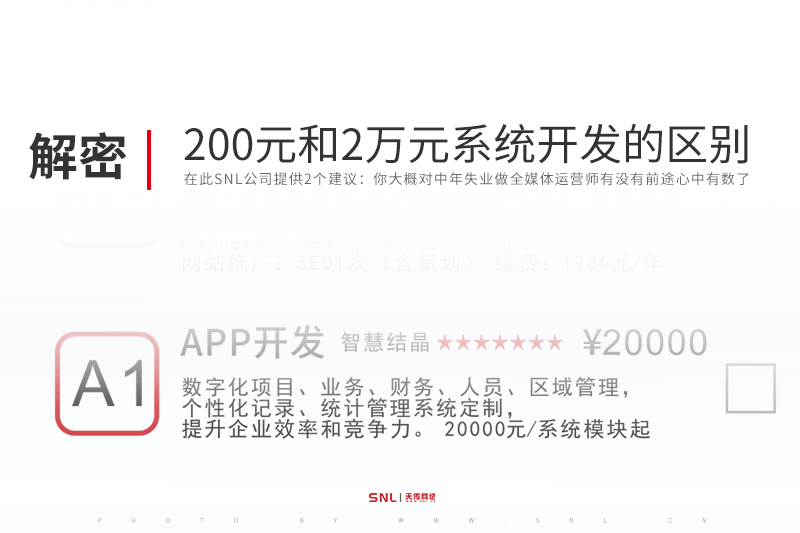 200元和2萬元系統(tǒng)開發(fā)的區(qū)別，廣州系統(tǒng)開發(fā)公司