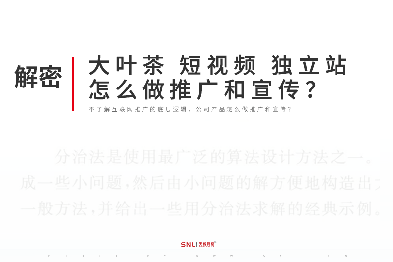 大葉茶短視頻獨(dú)立站怎么做推廣和宣傳？廣州網(wǎng)絡(luò)推廣公司原創(chuàng)