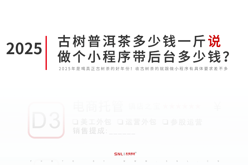 2025年古樹茶普洱茶多少錢一斤說做一個小程序帶后臺多少錢？