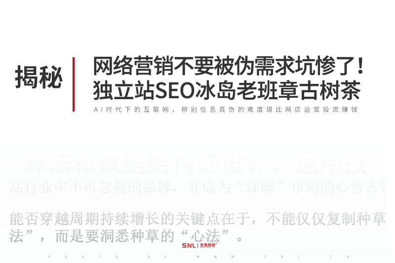 網(wǎng)絡(luò)營(yíng)銷不要被偽需求坑慘了！自媒體的獨(dú)立站SEO冰島老班章古樹茶